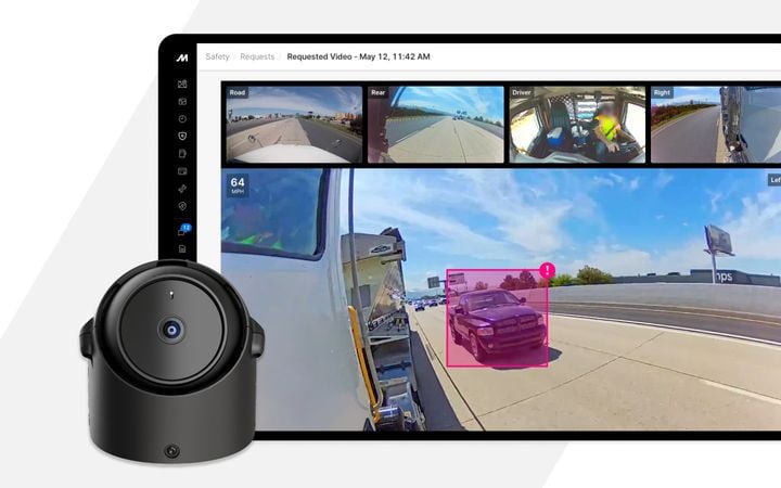 Motive's new AI Omnicam provides a 360Â° field of viewÂ  around aÂ vehicle, allowing protection and visibility from all sides. - Photo: Motive