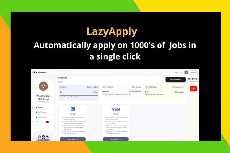 AI Resume builder UI surrounded by a colorful border.