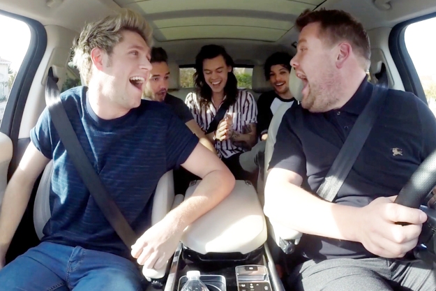 carpool karaoke spinoff apple music one direction joins james corden for