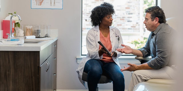 Patient with doctor